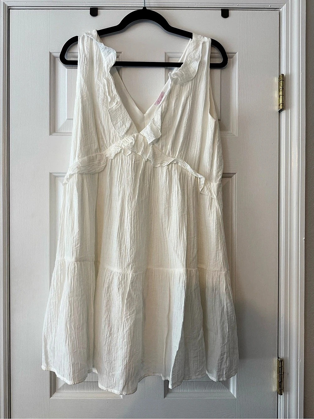 Pink Lily Moments Like Those White Mini Dress | Size Medium | Excellent Conditio